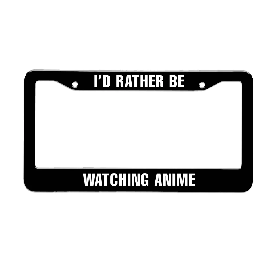 我宁愿看动漫板框汽车贴花,车牌盖 — 第 1/1 张图片