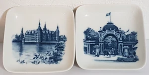 Vtg ROYAL COPENHAGEN Denmark LH Trinket Pin Dish Pair 2985-16 &  2985-9 985 - Imagen 1 de 14