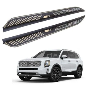 2Pcs Fixed Running Board Nerf Bar Foot Side Step Fit for 2019-2022 KIA Telluride - Picture 1 of 7