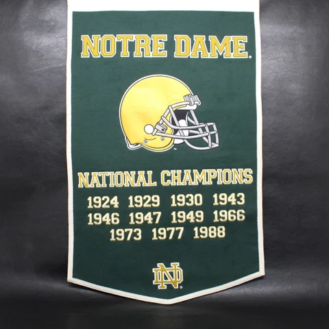 Notre Dame Fighting Irish Championship Winning Streak Banner 23”X37” (READ) Cover