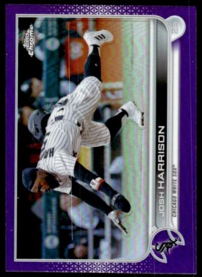 2022 Topps Chrome Update PURPLE REFRACTOR Josh Harrison - Image 1 of 2
