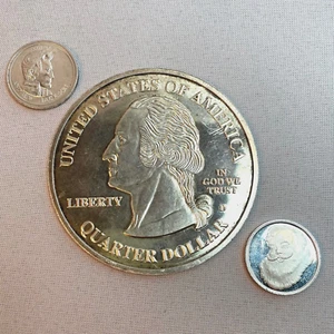3er Set Silber .999 Medaillen 5 Feinunzen GESAMT - Quarter Dollar/ Santa/ Jackson - Bild 1 von 8