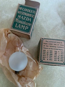 RARO NOS Juego/2 Bombillas Miniatura Esmeriladas McCandless Westinghouse MAZDA 191 1910 - Imagen 1 de 3