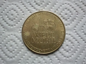 ▄▀▄ 100 Jahre Daimler Benz Gedenkmedaille Auto Fortschritt 1986 - Weltmobil ▄▀▄ - Bild 1 von 2