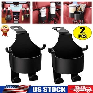 2x Multifunctional Hook for Car Seat Back, 3 in 1 Car Hook & Backseat Cup Holder - Foto 1 di 15