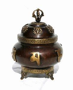 Incienso recipiente caja de incienso Mantra Box Dorje meditación esoterismo M100-4 - Imagen 1 de 1