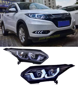 For Honda HR-V 2015-2018 LED DRL Headlights Double Beam Lens Projector 1 pair - Picture 1 of 11