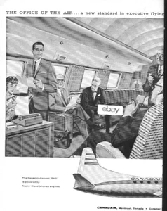 CANADAIR CONVAIR 540 CON ELAND JET-PROPS VERSIONE EXECUTIVE 2 PG 1959 ANNUNCIO - Foto 1 di 3