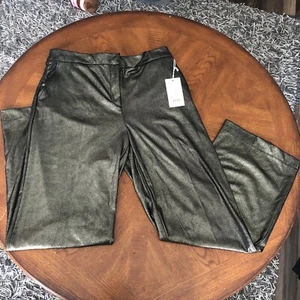 Joie Flare Pants 14 Gold Glitter Black Holiday Party Elastic Waist New with Tag - Picture 1 of 5