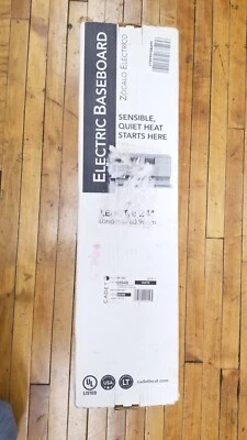 Cadet Baseboard Heater 6.8"H x 2.5"D x 24"L 240V Electric Convection in White - Image 1 of 4