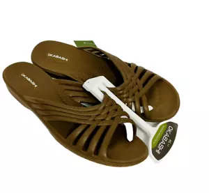 Sandalias ortopédicas Okabashi para mujer Venice marrón caramelo talla 8/9 correa cruzada sin cordones - Imagen 1 de 6