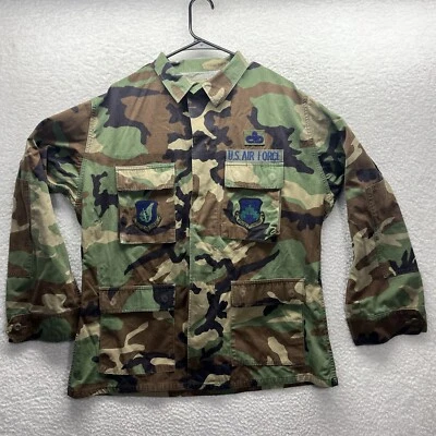 Military Shirt Mens Large Green Utility Camouflage Uniform Combat Air Force Coat - Image 1 of 4