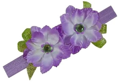 Diadema de disfraz elástica brillante de hadas moradas para bebés y niños pequeños Foto 1 de 3