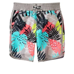 NWT Gymboree Boy Swim trunk shorts kid and toddler sizes Neon Palm Leaf UPF 50+ - Picture 1 of 1