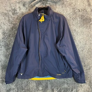 LL Bean Jacket Mens Large Blue Vintage Full ZIp Nylon BCY9 Outdoors Winter - Picture 1 of 8