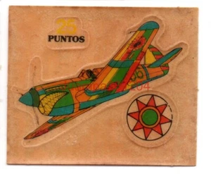 AVION CAZA 25 PUNTOS CROMO CROMOLOCOMOCION 1985 BOLLYCAO PAPEL AMARILLENTO - Imagen 1 de 2