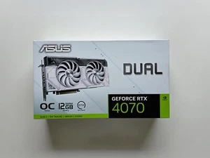 Carte graphique gaming ASUS NVIDIA GeForce RTX 4070 Dual OC blanc 12 Go GDDR6X - Photo 1/6
