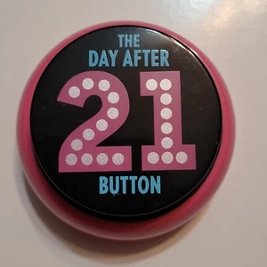 HALLMARK, 21st Birthday Talking Button, Hangover, Day After, Gag Gift, Novelty - Picture 1 of 4