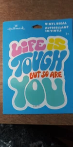 HALLMARK VINYL DECALS TOUGH  LIFE - Picture 1 of 1