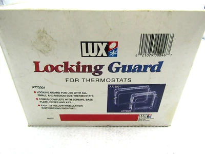 Lux Products Medium Locking Thermostat Guard Clear A772001 New Open Box - Image 1 of 4