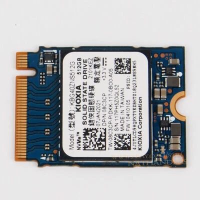 KIOXIA Toshiba SSD KBG40ZNS512G 512GB PCIe3.0x4 NVMe  M.2 2230 Solid State Drive - Image 1 of 4