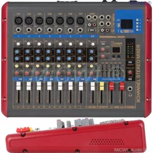 MICWL 9 Channel Live Audio Microphone Mixers Mixing Console De Mixage Consola - Picture 1 of 4