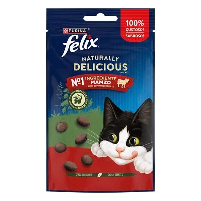 Naturally Delicious Snack für Erwachsene Katzen mit Rind und Goji-Beere 8 Pac... - Bild 1 von 4