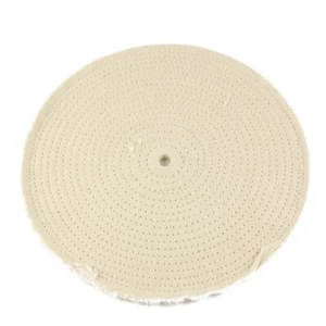 10" x 1/2" Arbor Hole - 20 Ply Spiral Sewn Polishing Muslin Cotton Buffing Wheel - Picture 1 of 2