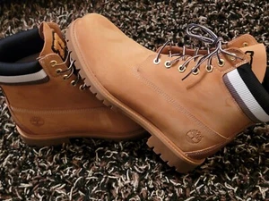 Timberland Heritage 6 In. Premium Rubber Cup WP Boot Wheat Nubuck/Black - Picture 1 of 7