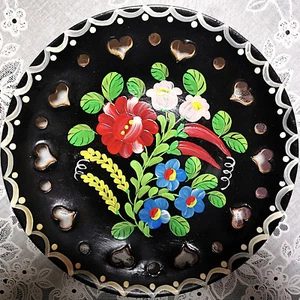 ø 27cm. Sammelteller/Wandteller/Keramikteller/ Reliefteller mit Blumen - Bild 1 von 5