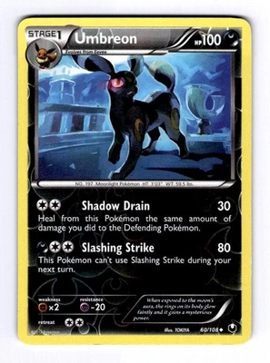 Umbreon (60) Dark Explorers #60 (2012) Uncommon Reverse Holo LP Pokemon - Image 1 of 2