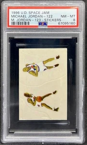 1996 Upper Deck Space Jam Michael Jordan Sticker #122/#123 PSA 8 Rare POP 7! - Bild 1 von 2