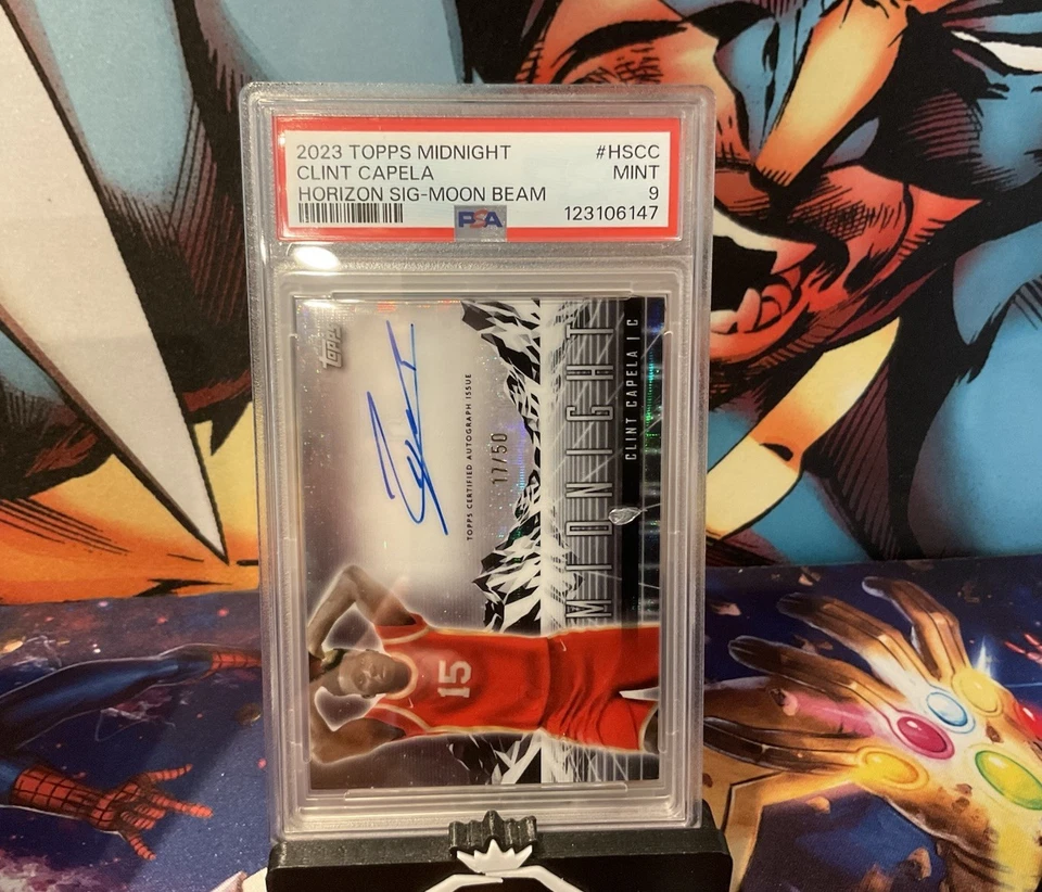🔥2023 Topps Midnight Horizon Signature Moon Beam 17/50 Clint Capela 🔥Psa 8  - Image 1 of 4