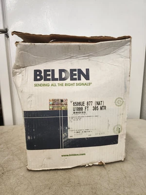 Belden 22 AWG 8 conductores trenzados cobre desnudo blanco CMP 75C 1000 ft caja 6506UE Foto 1 de 4