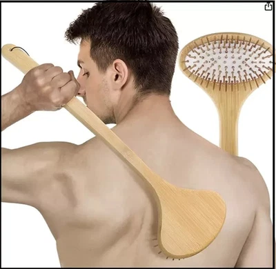 Rascador trasero curvo de bambú de gran tamaño - 104 puntos de madera grandes Foto 1 de 4