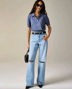 Neu mit Etikett J. Crew Größe 30P '84 Denim-Jeans mit weitem Bein Synniva-Waschung CH959 148 $ - Bild 1 von 13