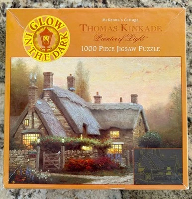 Ceaco puzzle; McKenna's Cottage; Glow in Dark; Thomas Kinkade; 1000 pcs  3311-12 - Image 1 of 3