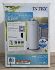 INTEX 26637EG C1000 Cartridge Filter Pump for 1,000 Gallons Per Hour, White - Picture 1 of 3