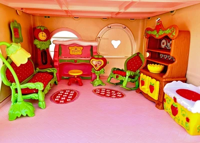 Muebles de salón comedor divertidos vintage de fresa Shortcake Berry Happy Home Foto 1 de 4