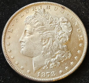 1878-S BRILLIANT UNCIRCULATED PROOF LIKE CAMEO MORGAN SILVER DOLLAR FROSTY - Picture 1 of 2