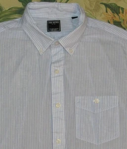 TODD SNYDER Blue White Striped Long Sleeve Button Down Shirt Medium - Picture 1 of 3