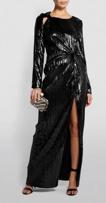 Vestido de veludo DIANE VON FURSTENBERG DVF ARIAH tamanho 4 preto em excelente estado usado - Imagem 1 de 4
