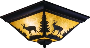 Vaxcel Lighting CC55414 Bryce 3 Light Flush Mount Indoor Ceiling - Bronze - Picture 1 of 11