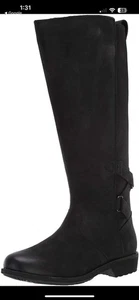 Neu ohne Karton - Teva Ellery hoher wasserdichter brünierter Damenstiefel schwarz Größe US 6 - Bild 1 von 10