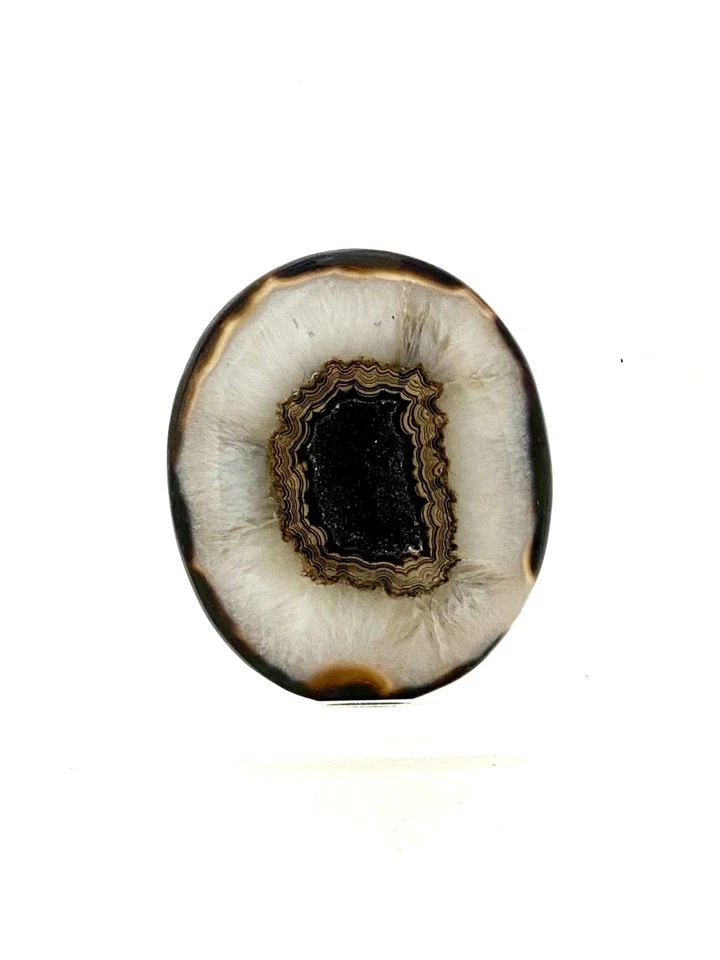 Geoda druzy de ónix multicolor natural ágata cabujón ovalado - 143,40 quilates Foto 1 de 1