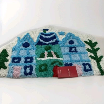 Nueva alfombra de baño Wondershop ❄️ 17"x24" escena de pueblo de invierno de Navidad ❄️  Foto 1 de 4