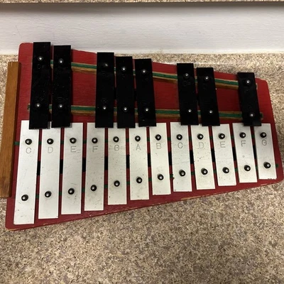 Vtg Rhythm Band Inc. Glockenspiel Xylophone 25 Keys Wood Frame Percussion Toy - Изображение 1 из 4