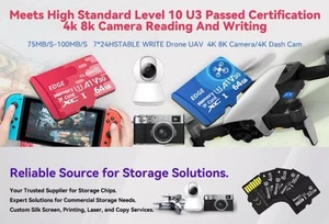 BSC MICRO SD 256gb Classe 10 U3 A1 Per nintendo ,gopro videosor. smartphone - Zdjęcie 1 z 4