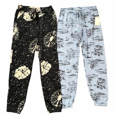 Lote de 2 Pantalones de Pijama PJ Salvage XS Negro Azul Tie Dye Novedad Retro Suave Nuevo con Etiquetas Foto 1 de 4
