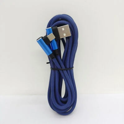 90 Degree Elbow USB Charger Cable 10FT For iPhone 14 13 12 11 8 7 Charging Cord - Image 1 of 4